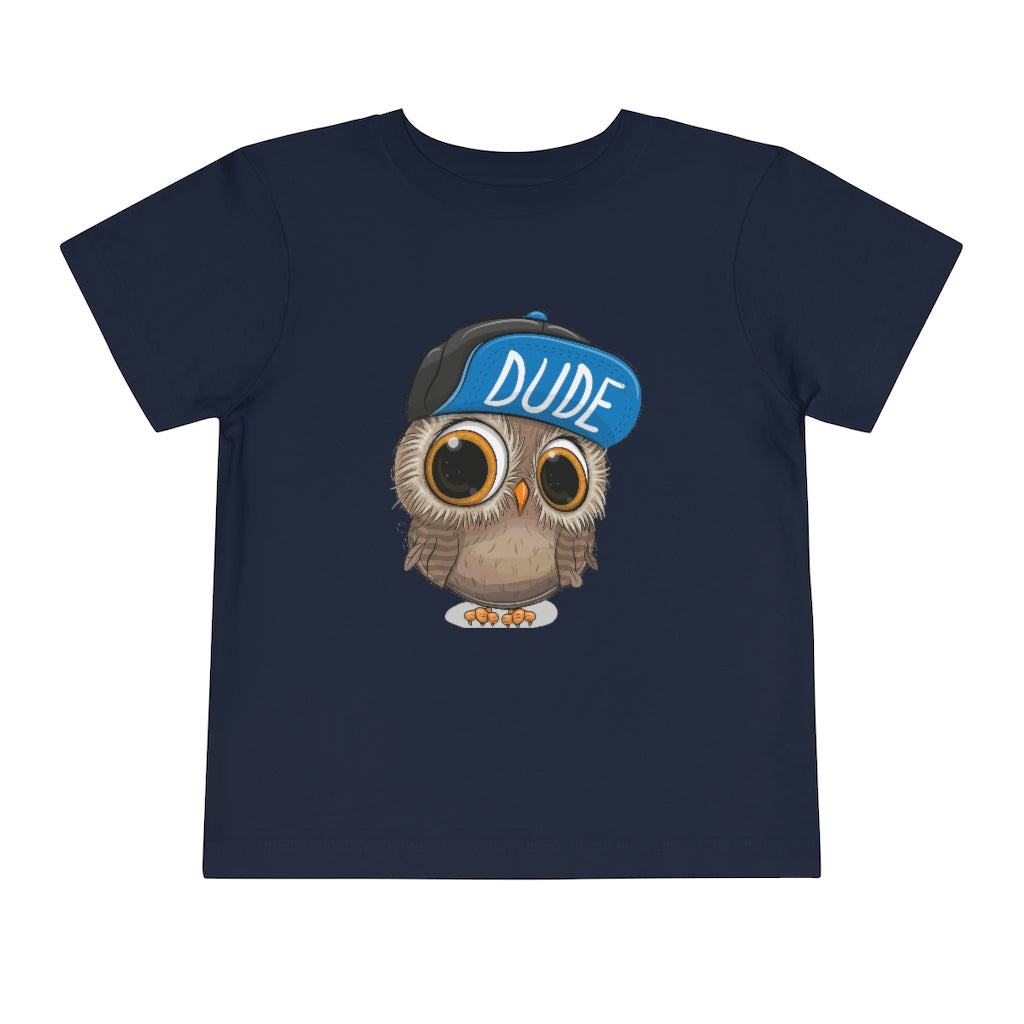Kids Short Sleeve Tee "Cute Cartoon Owl in a cap "