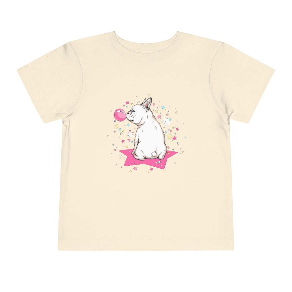 Kids Short Sleeve Tee "French white bulldog & stars"