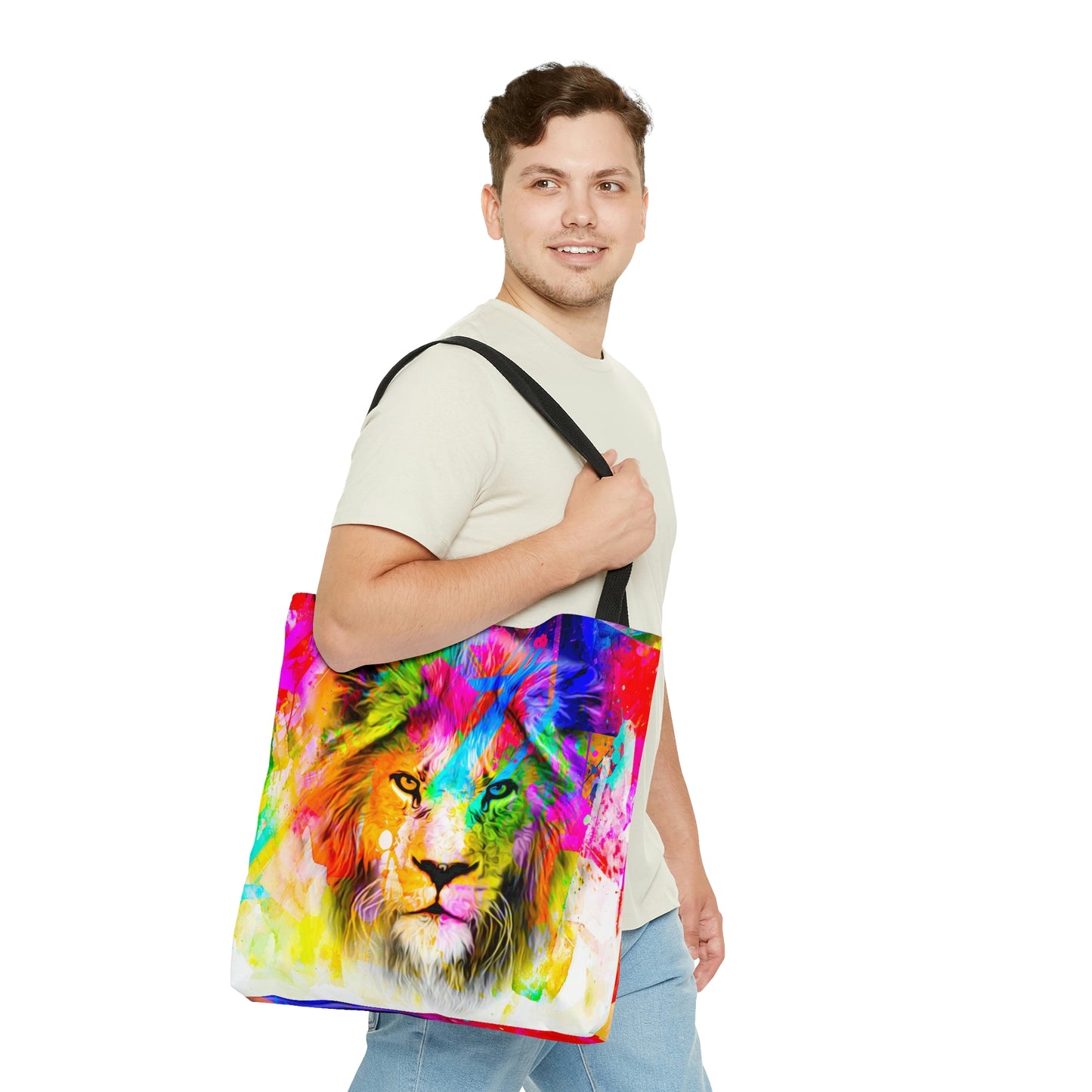 AOP Tote Bag "Lion color art"
