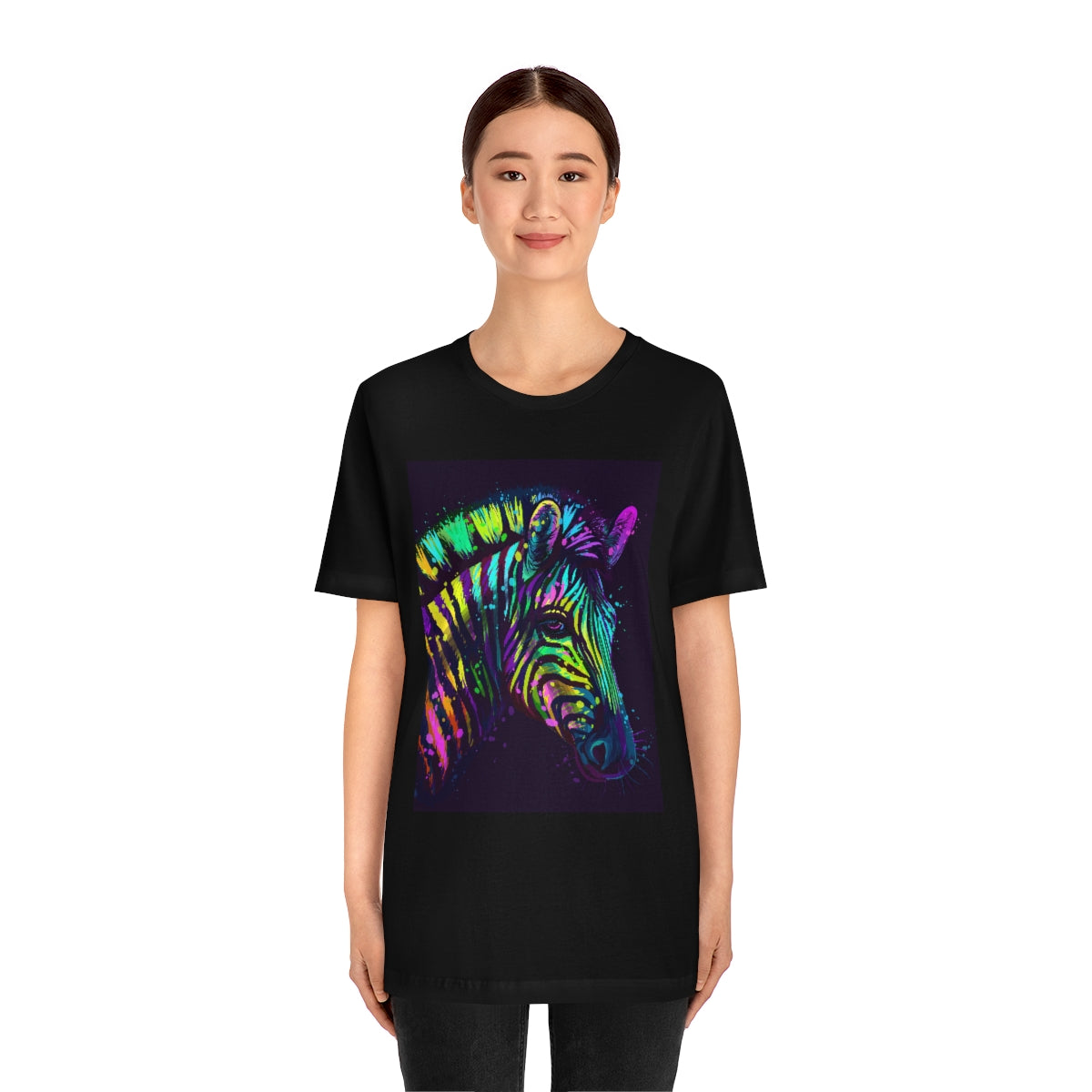 Unisex Jersey Short Sleeve Tee "Colorful zebra"