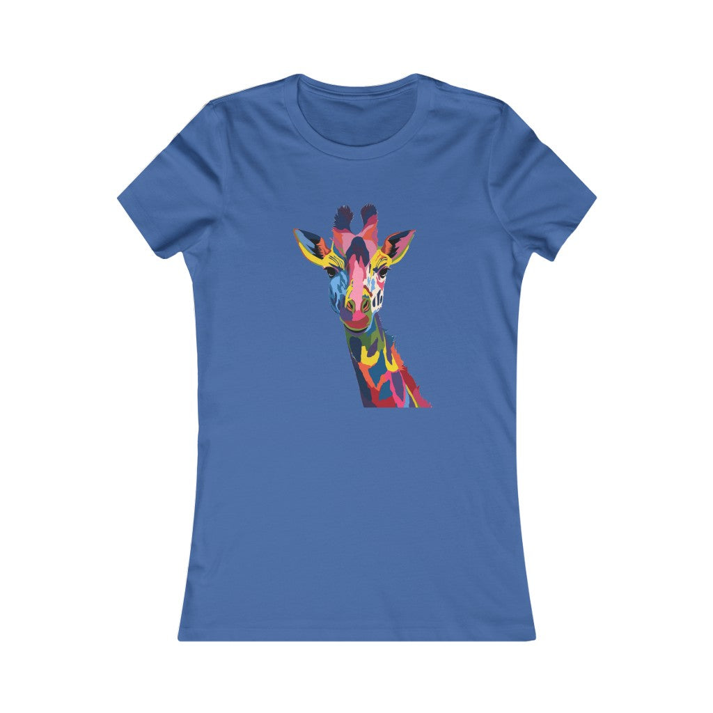 Women's Favorite Tee "Watercolor Colorful Giraffe"