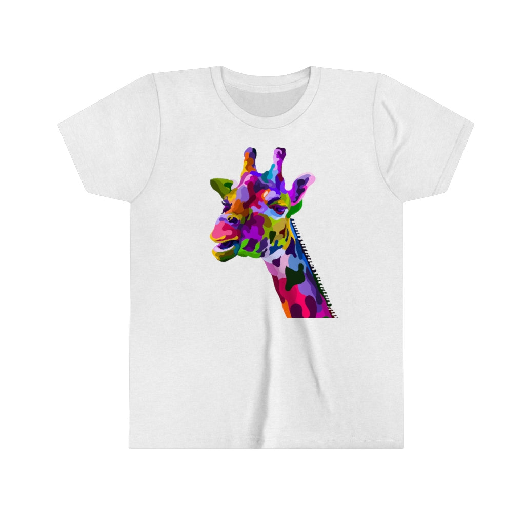 Youth Short Sleeve Tee "Abstract colorful geraffe"