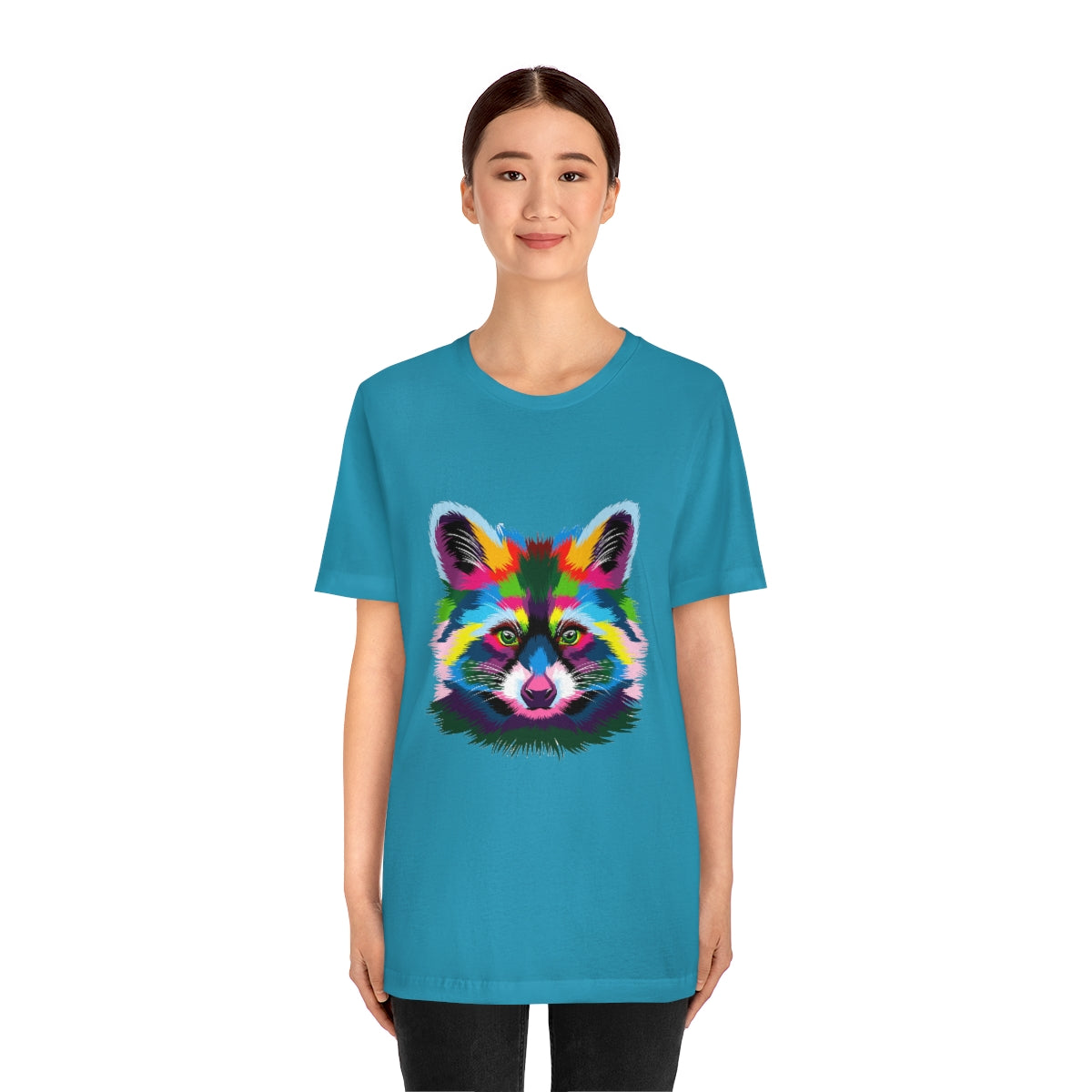 Unisex Jersey Short Sleeve Tee "Abstract colorful raccoon"