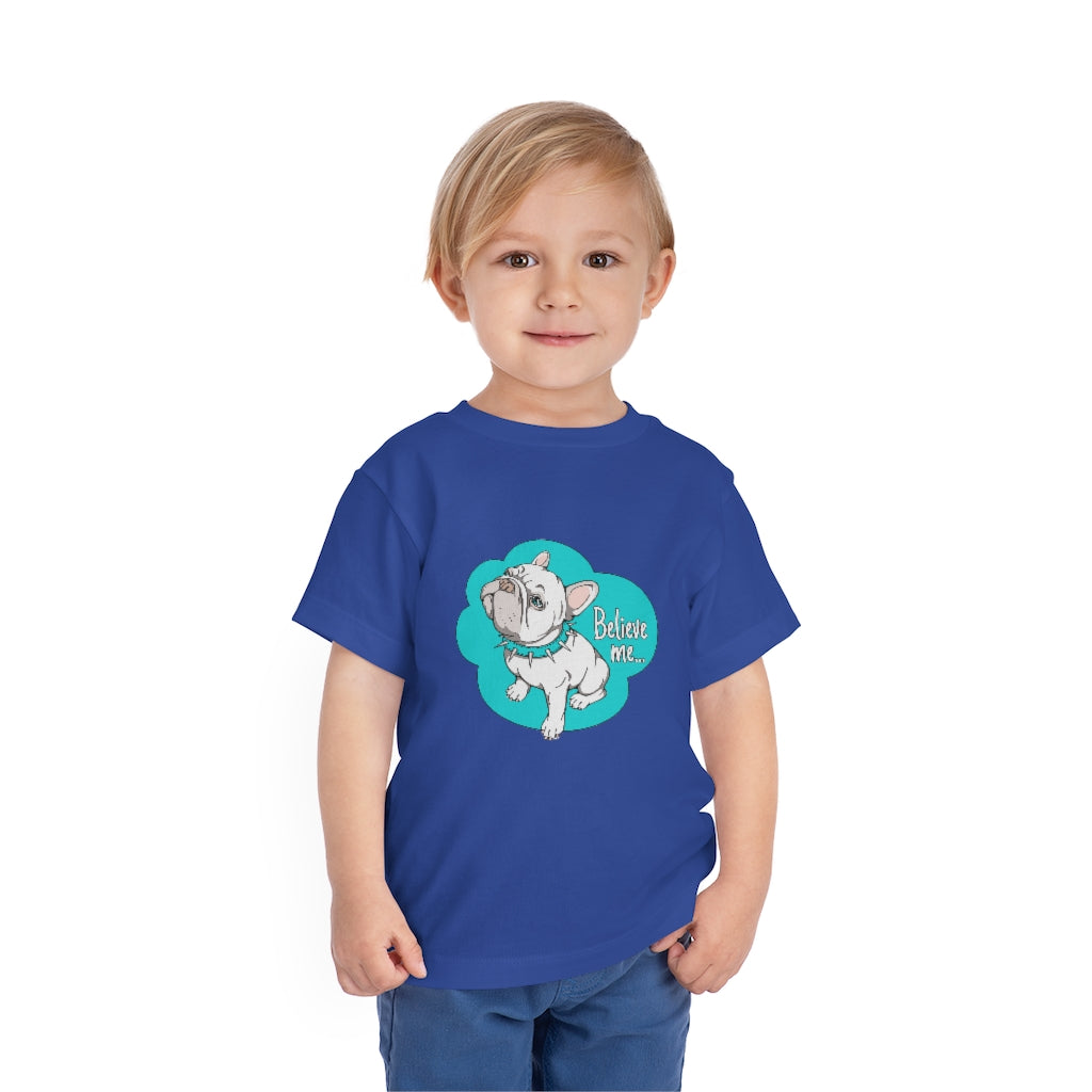 Kids Short Sleeve Tee "French bulldog believe me…"