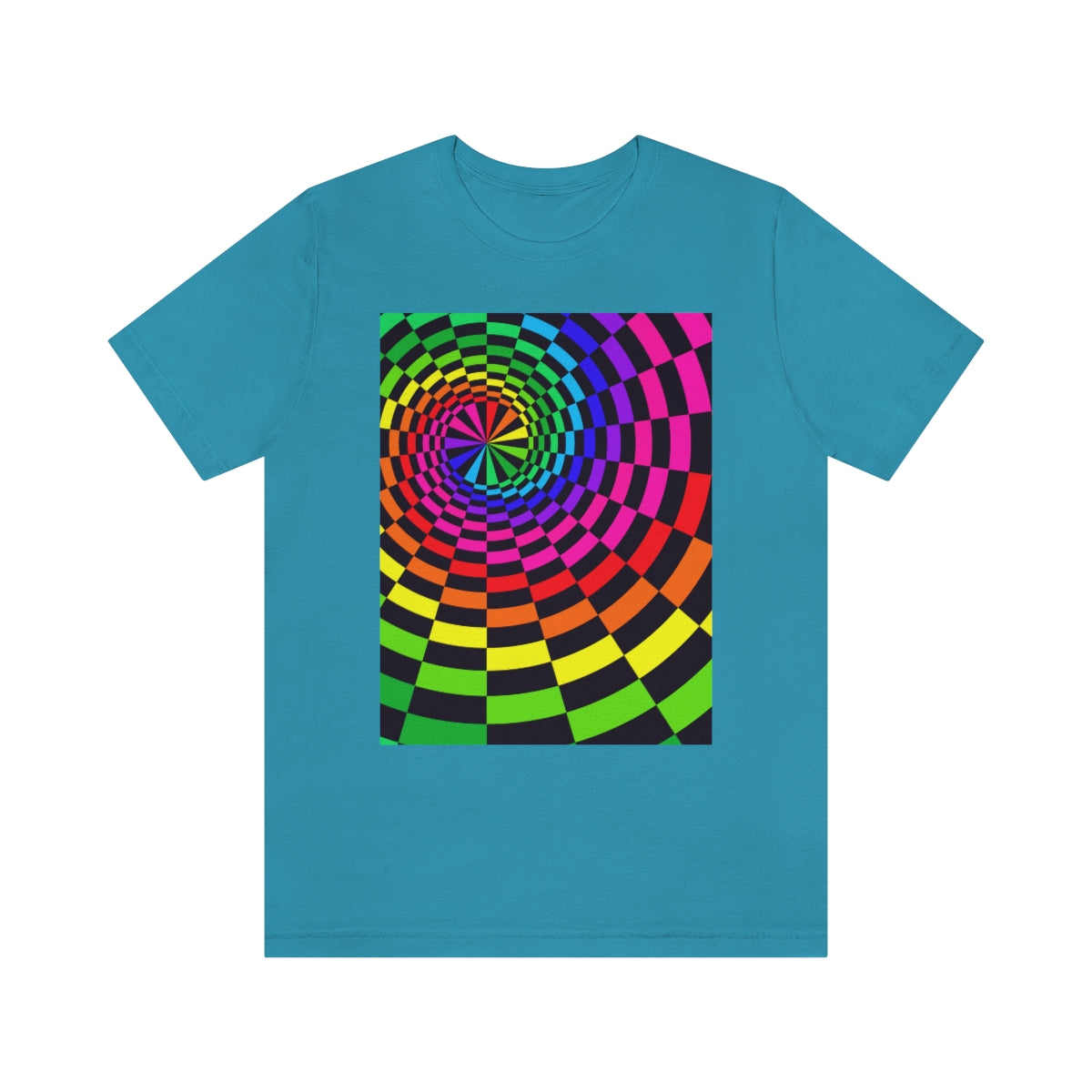 Unisex Jersey Short Sleeve Tee "Optical illusion Black Spirals of the Rectangles"