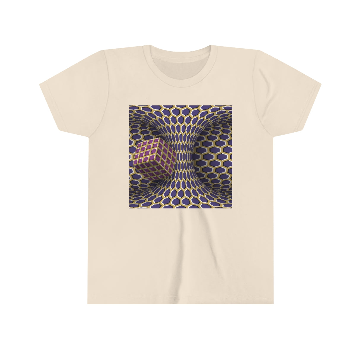 Youth Short Sleeve Tee "Optical illusion Cube"