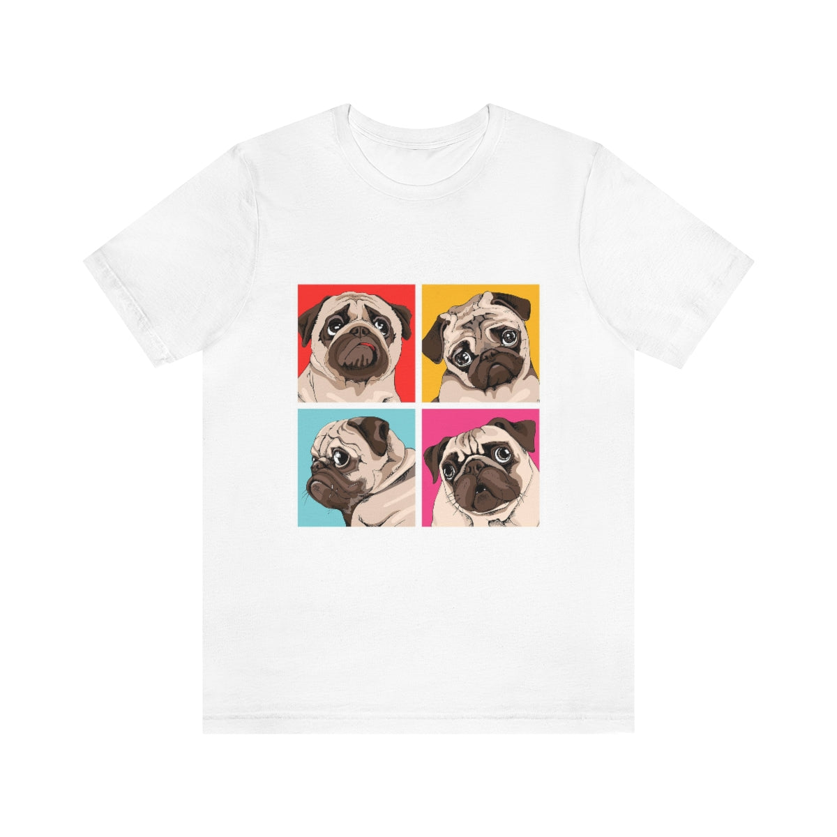Unisex Jersey Short Sleeve Tee "Four Pugs"