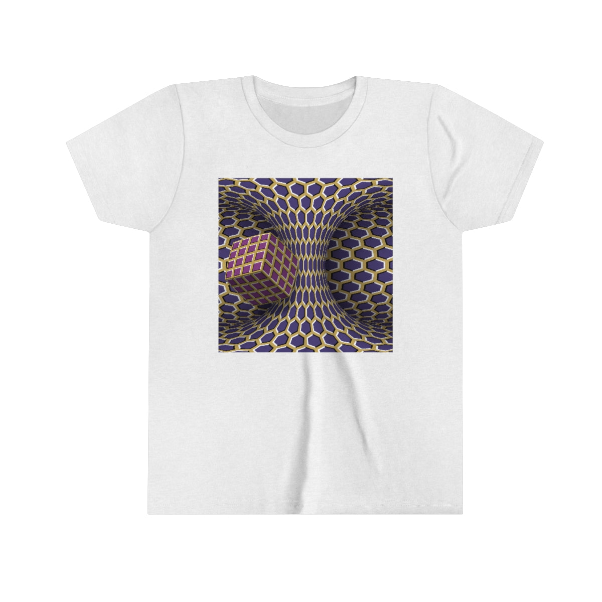 Youth Short Sleeve Tee "Optical illusion Cube"