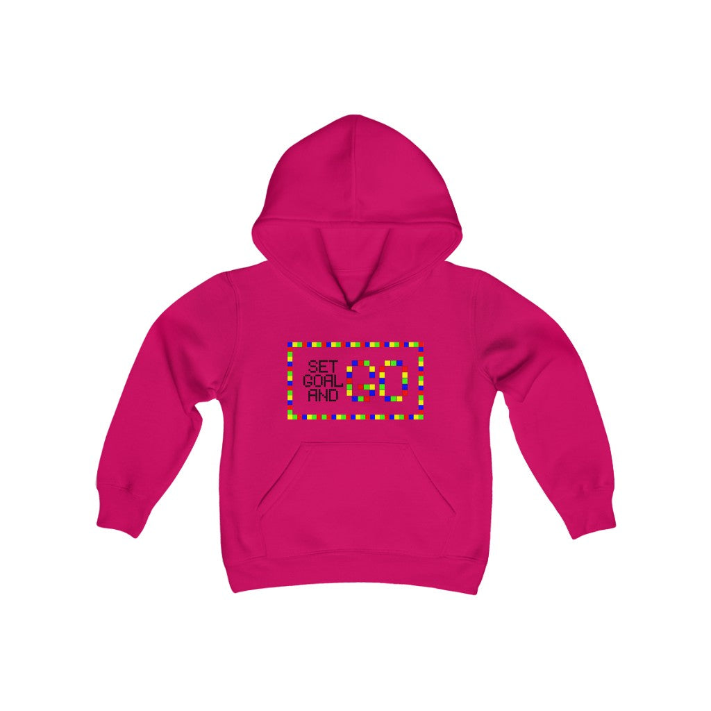 Youth Heavy Blend Hooded Sweatshirt "Set goal and GO"