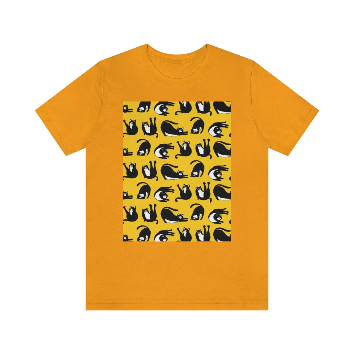 Unisex Jersey Short Sleeve Tee "Cats on yellow"