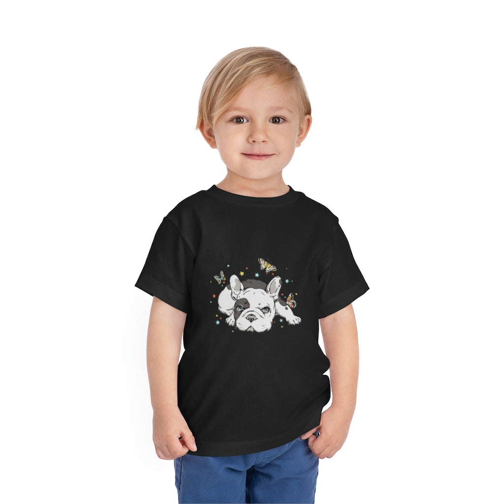 Kids Short Sleeve Tee "French bulldog with butterflies"
