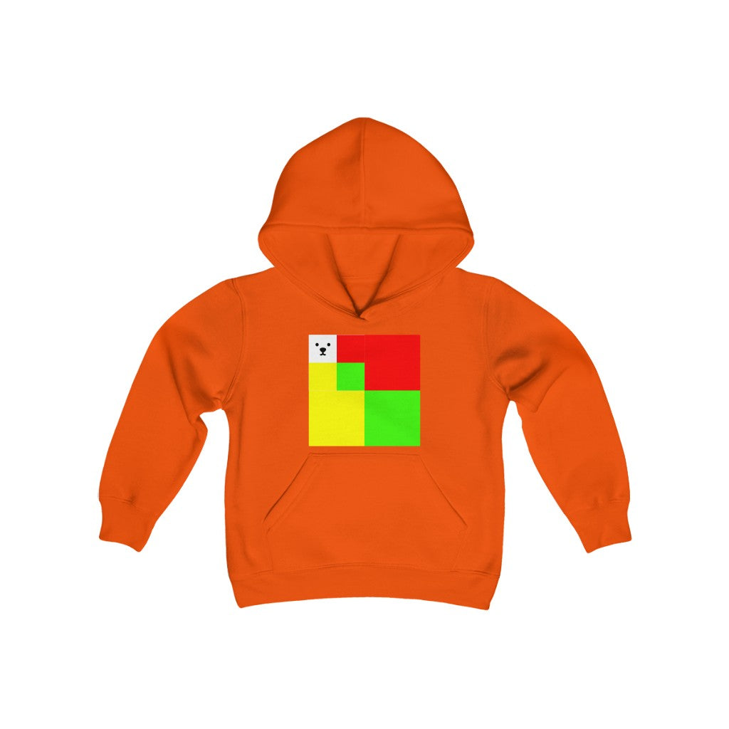 Youth Heavy Blend Hooded Sweatshirt "CuBeArea abstract"