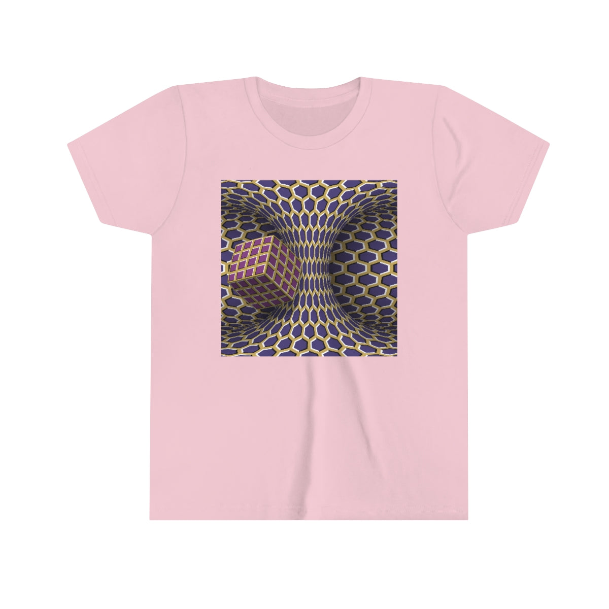 Youth Short Sleeve Tee "Optical illusion Cube"