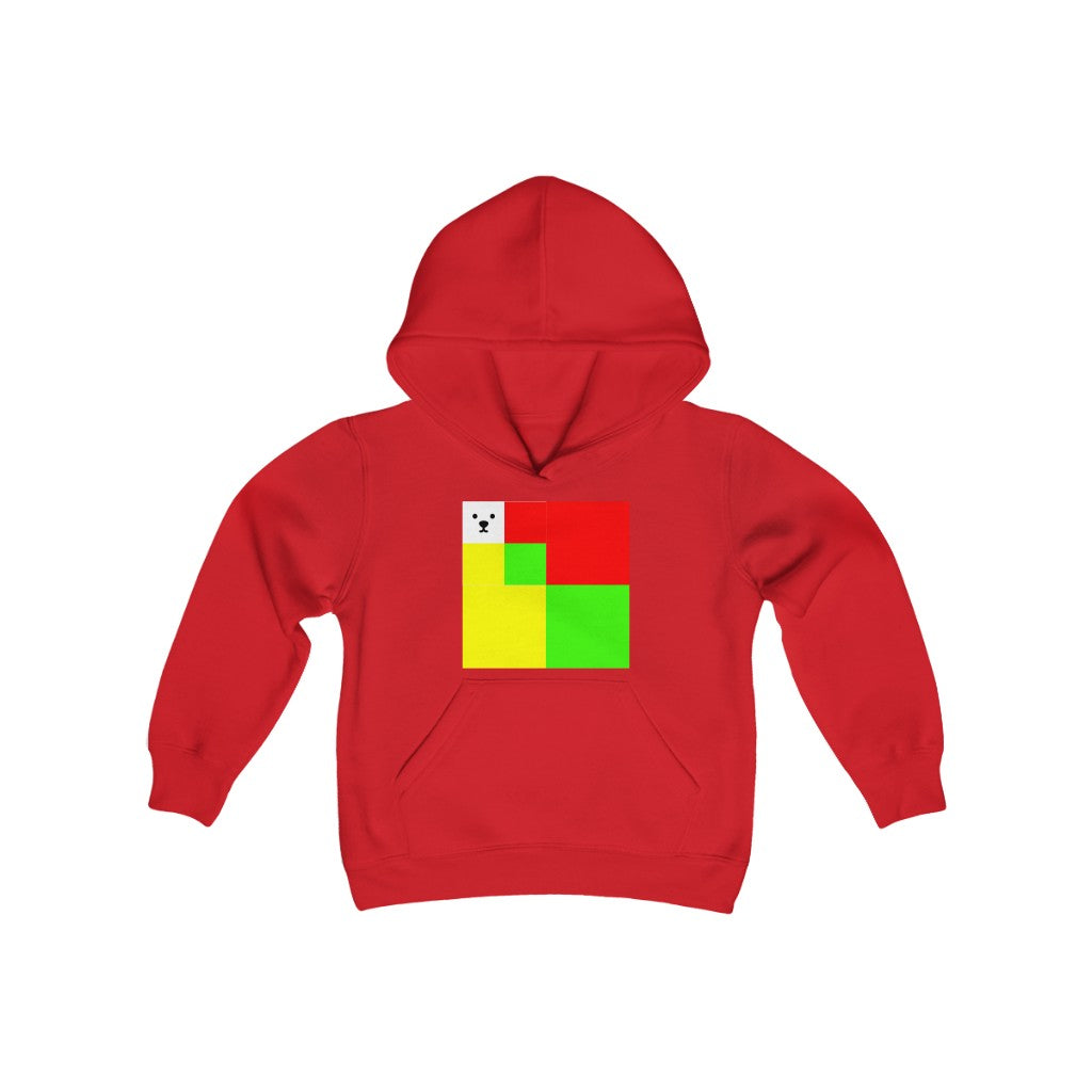 Youth Heavy Blend Hooded Sweatshirt "CuBeArea abstract"