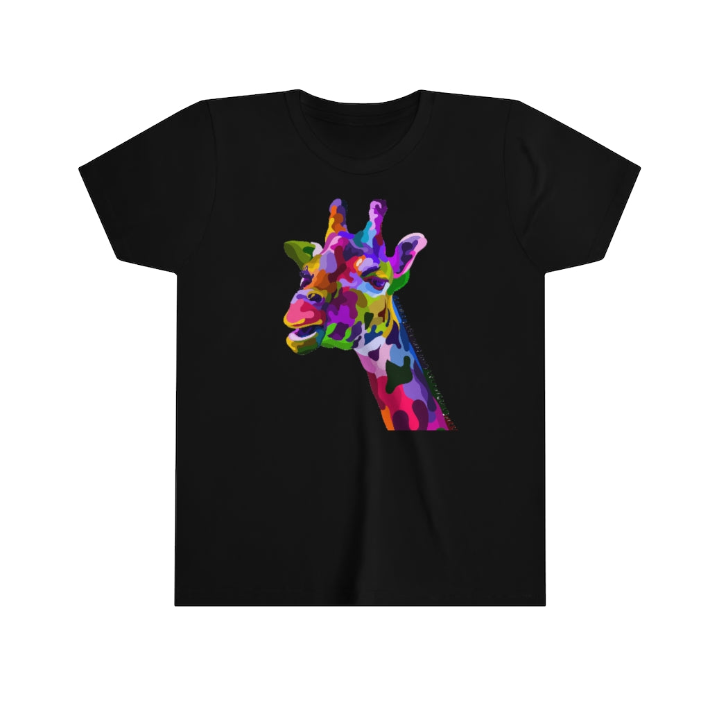 Youth Short Sleeve Tee "Abstract colorful geraffe"