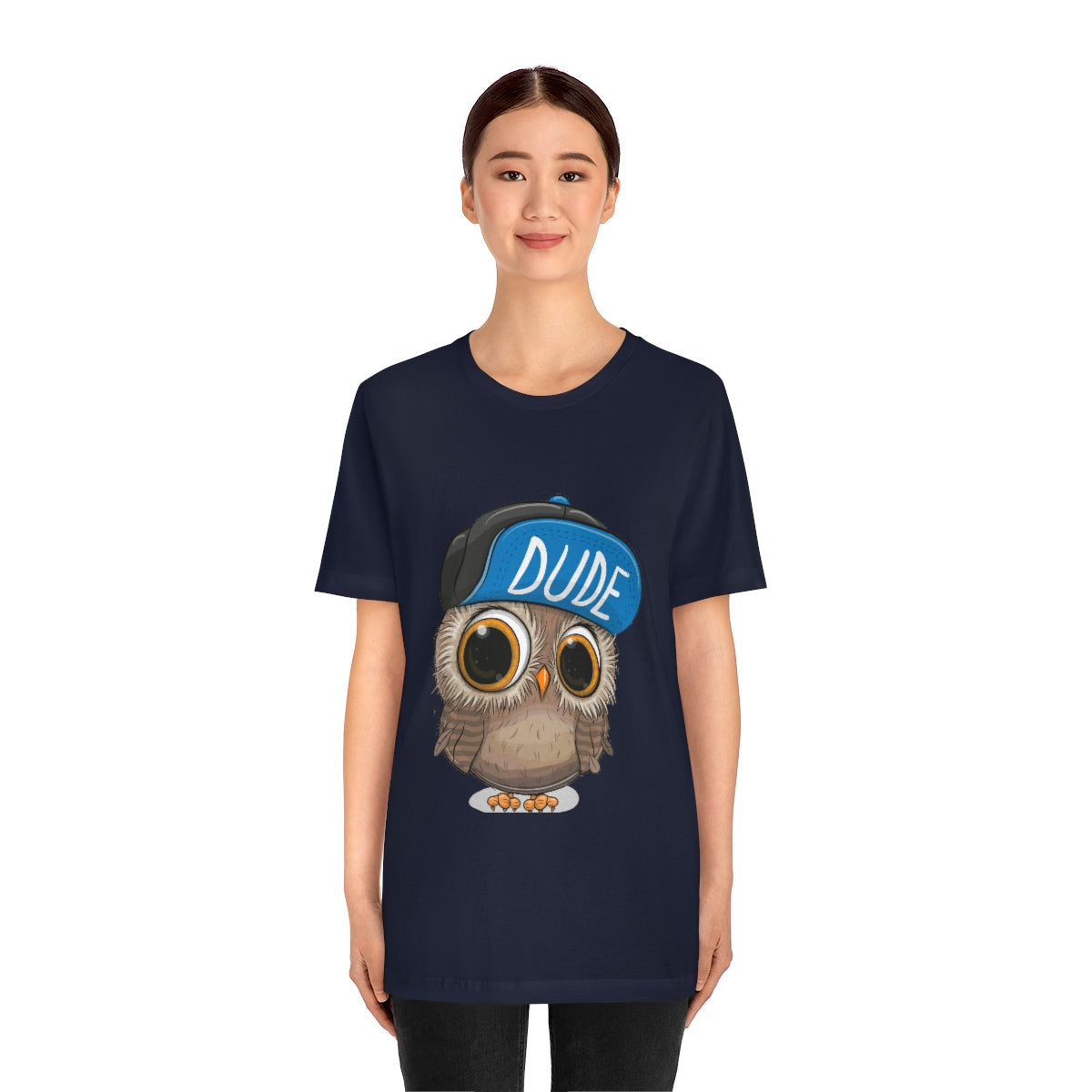 Unisex Jersey Short Sleeve Tee "Cute Cartoon Owl in a cap"