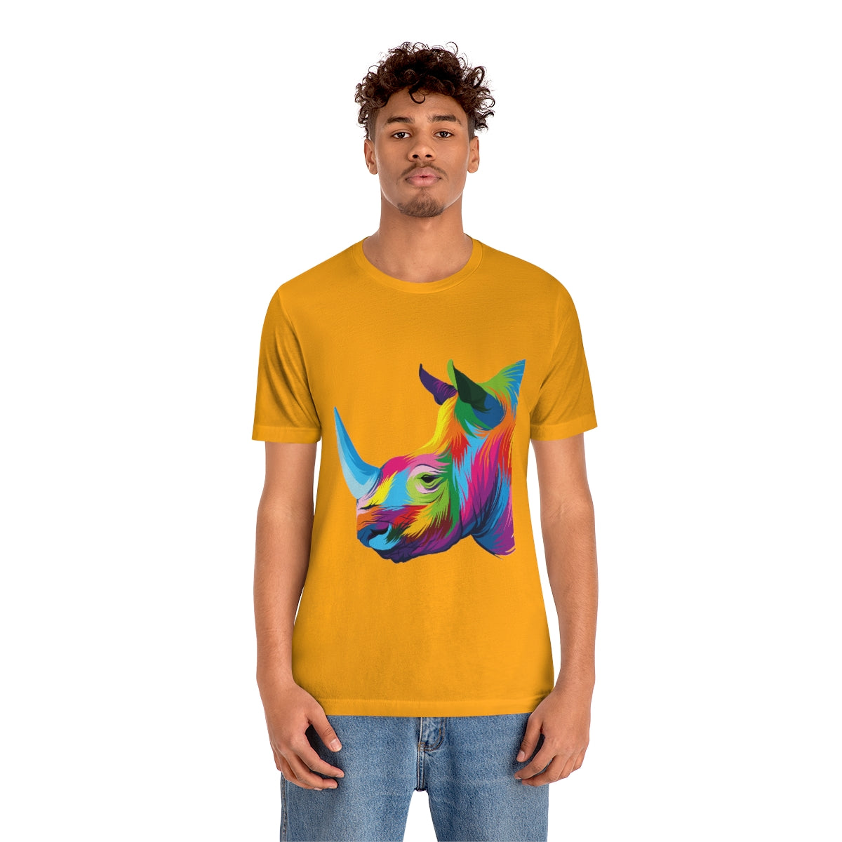 Unisex Jersey Short Sleeve Tee "Abstract colorful Rhino"