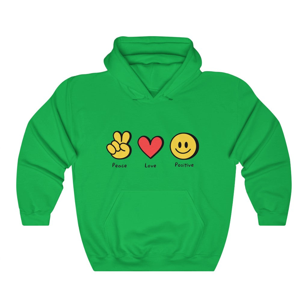 Unisex Heavy Blend™ Hooded Sweatshirt "Peace, love, positive"