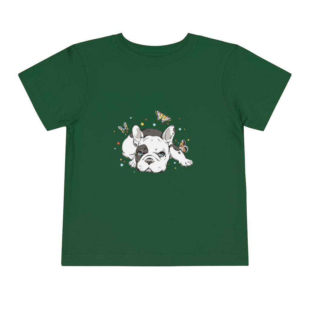 Kids Short Sleeve Tee "French bulldog with butterflies"