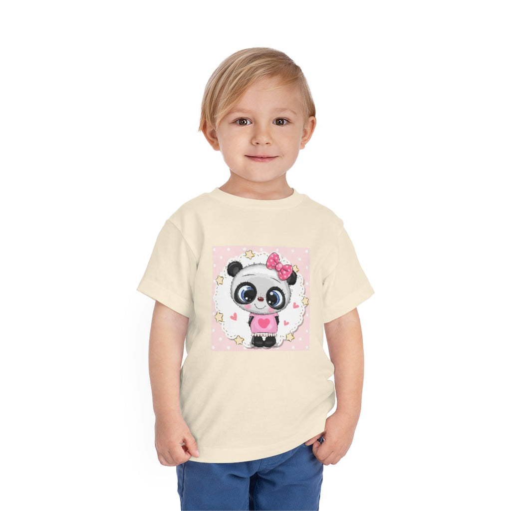 Kids Short Sleeve Tee "Cute cartoon Baby Panda girl"