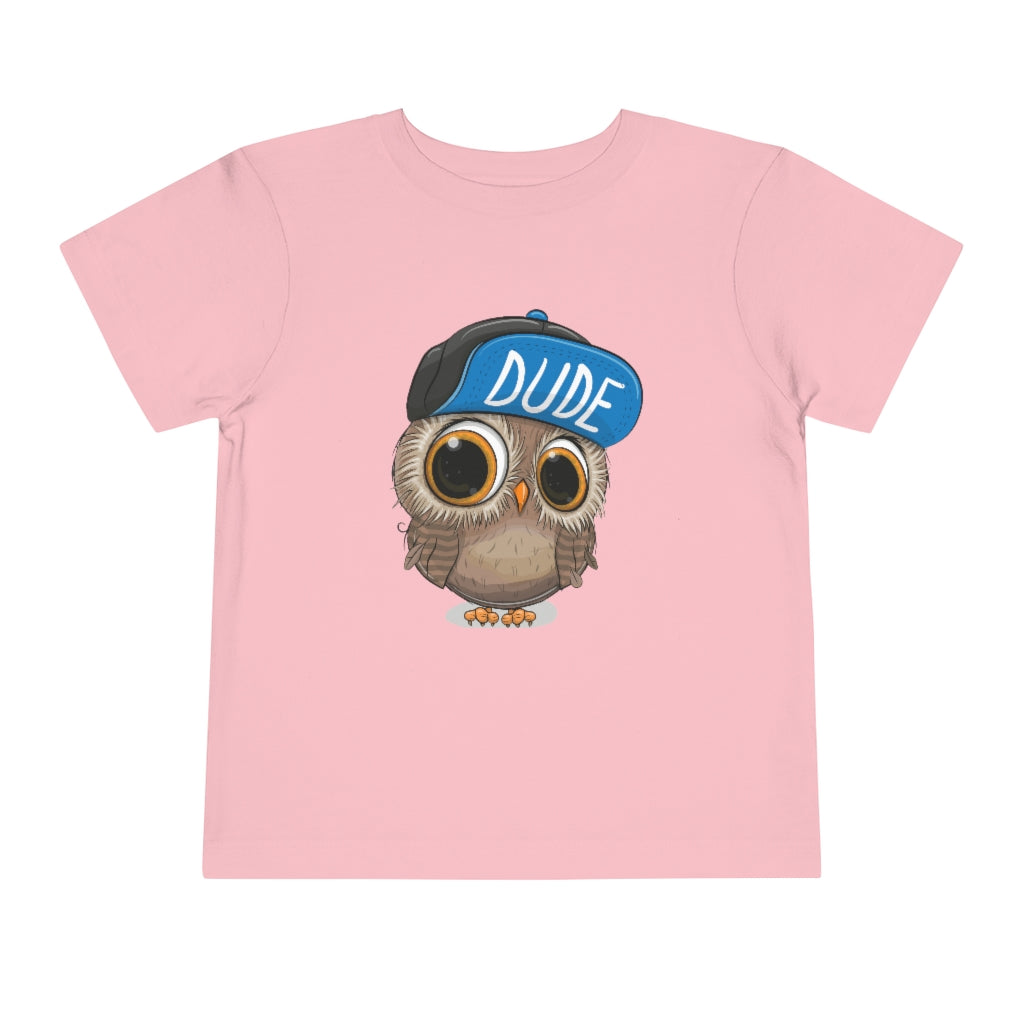 Kids Short Sleeve Tee "Cute Cartoon Owl in a cap "