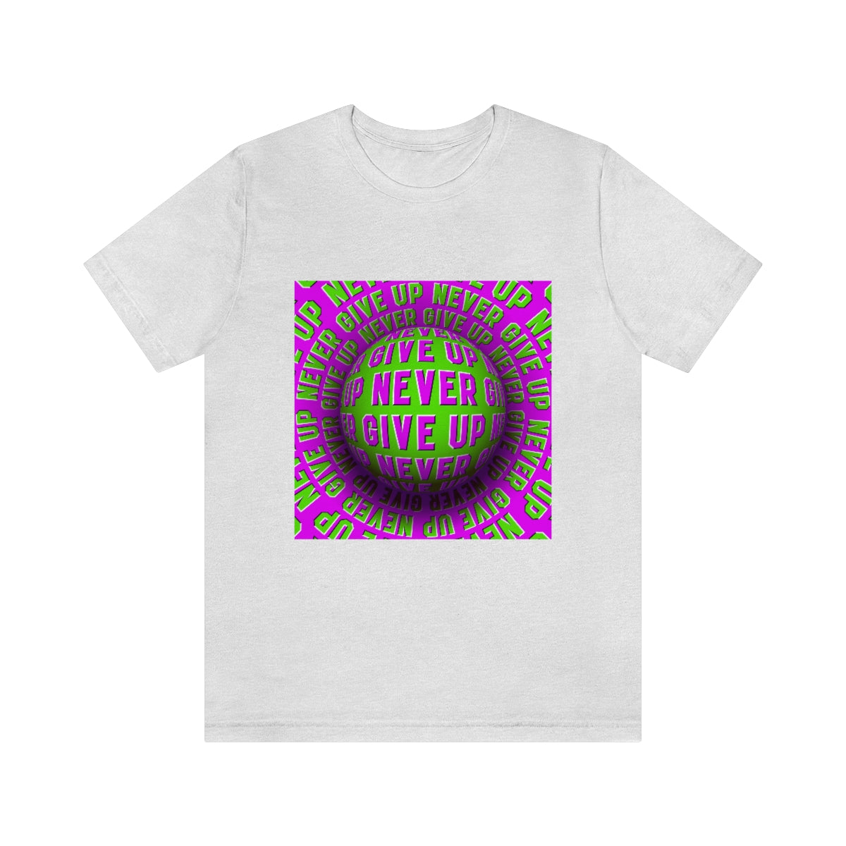 Unisex Jersey Short Sleeve Tee "Optical illusion Never give up"