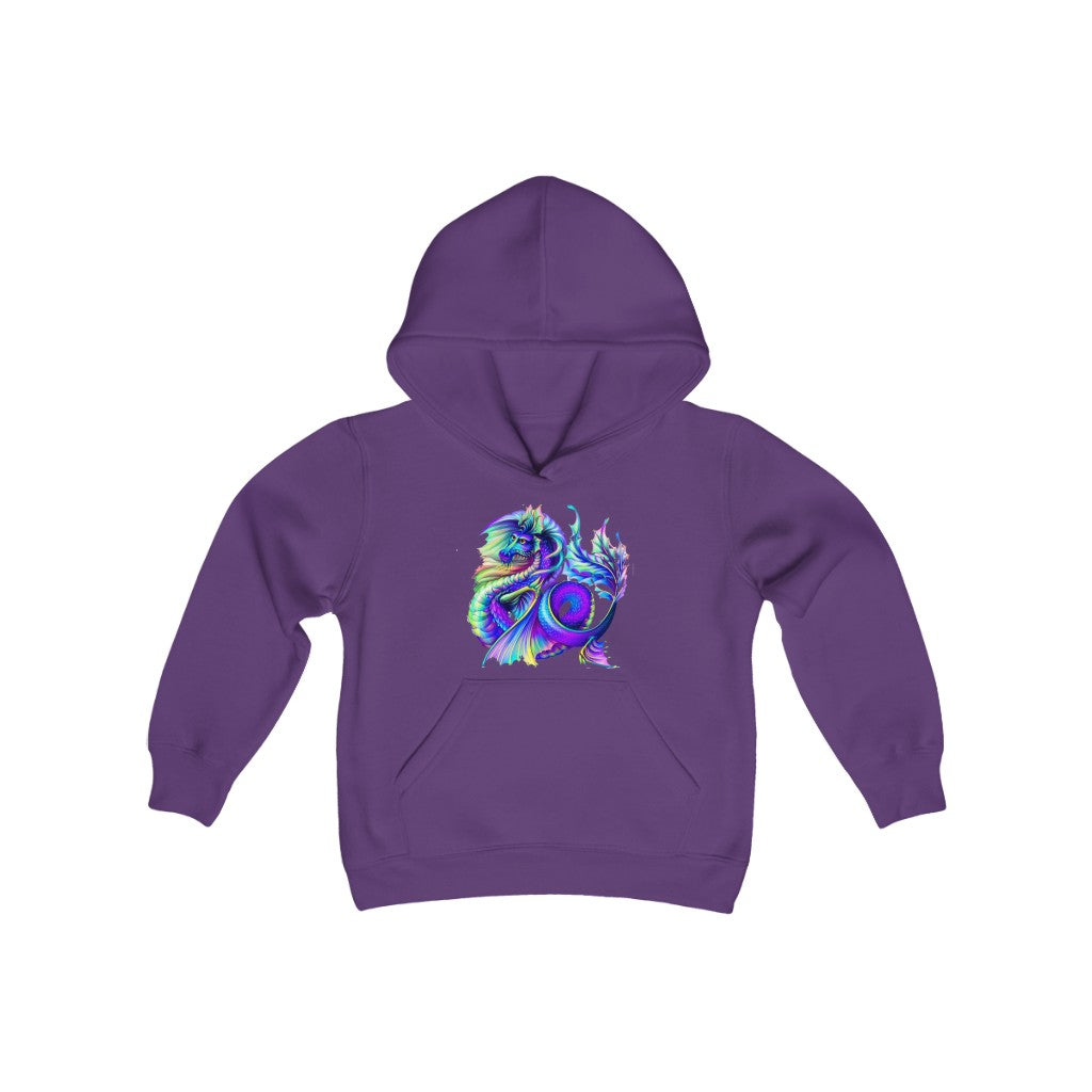Youth Heavy Blend Hooded Sweatshirt "Multi-colored dragon"