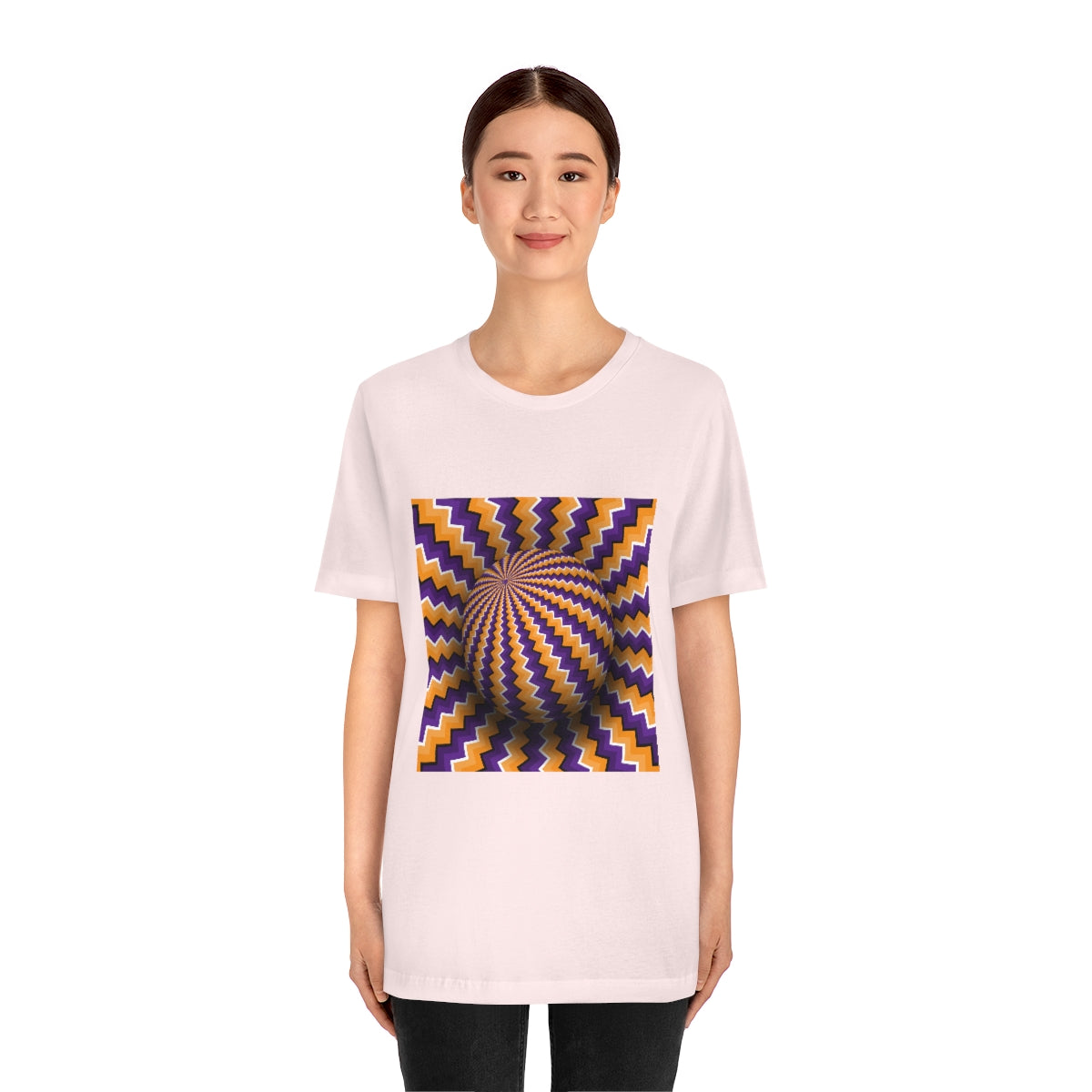 Unisex Jersey Short Sleeve Tee "Optical illusion Purple sphere"