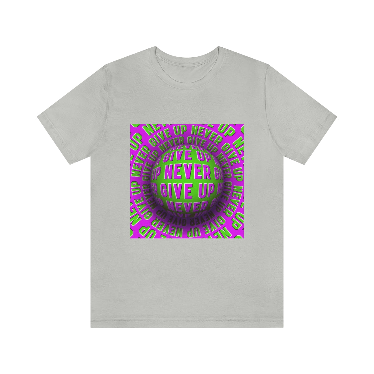 Unisex Jersey Short Sleeve Tee "Optical illusion Never give up"