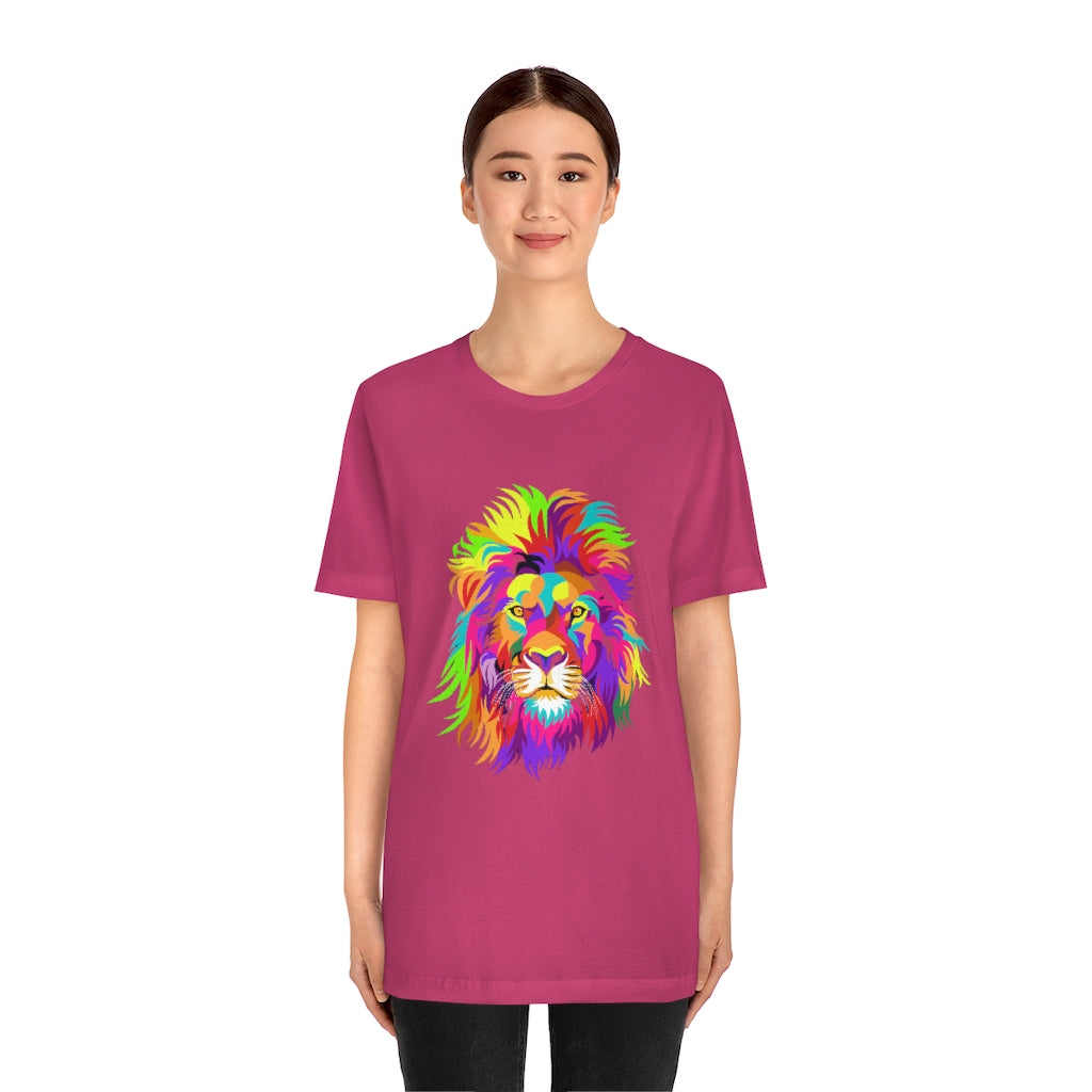 Unisex Jersey Short Sleeve Tee "Colourful lion"