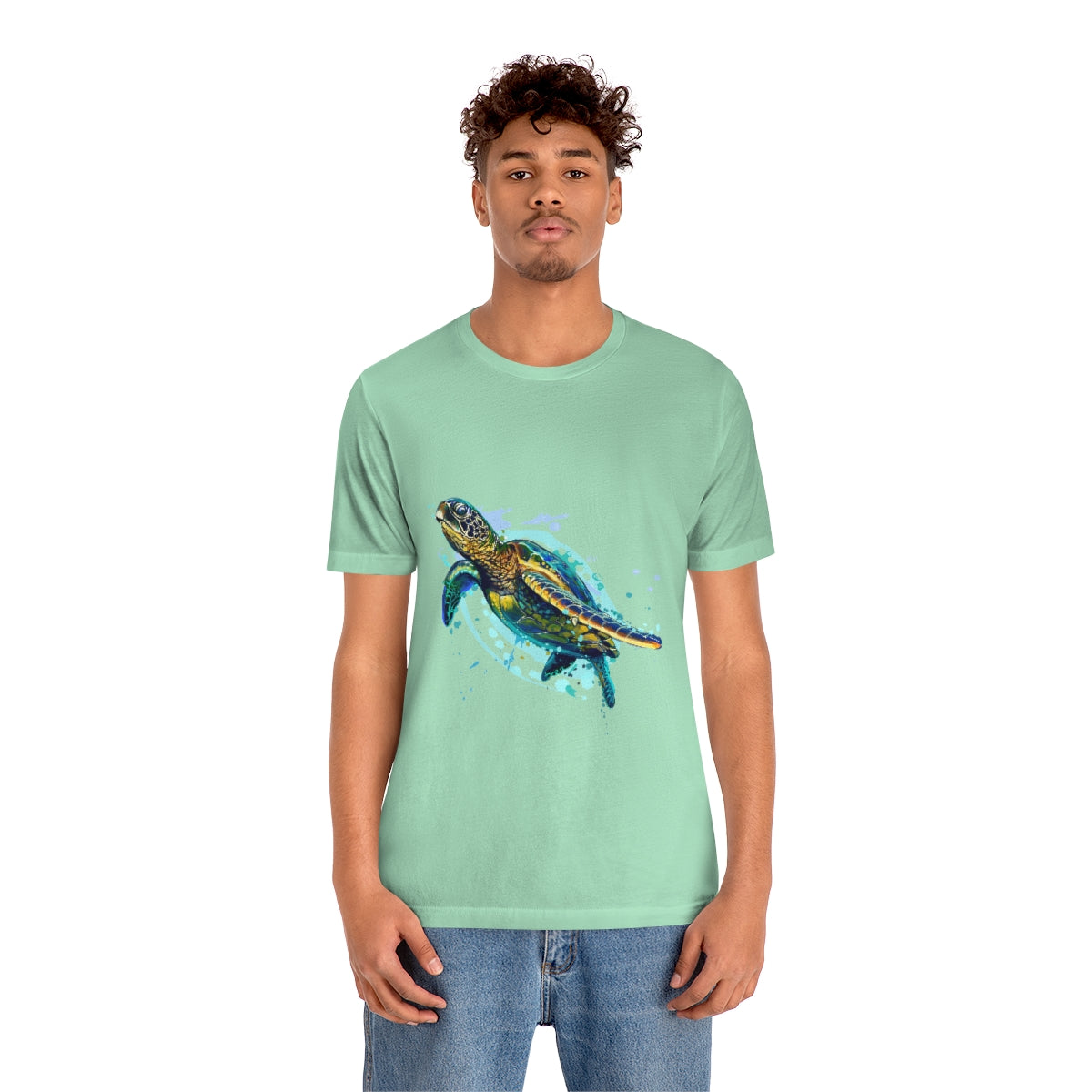 Unisex Jersey Short Sleeve Tee "Sea colorful turtle"