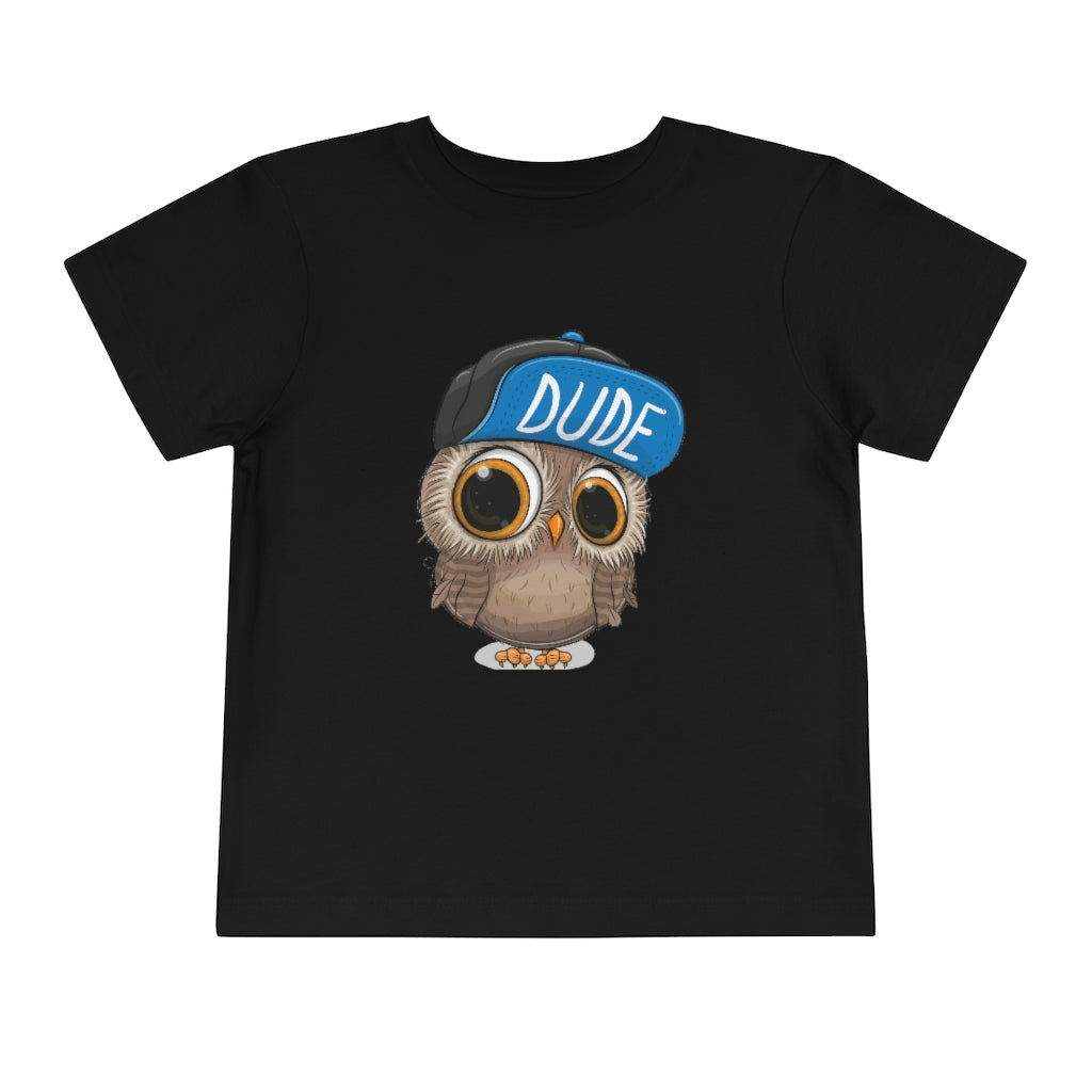 Kids Short Sleeve Tee "Cute Cartoon Owl in a cap "