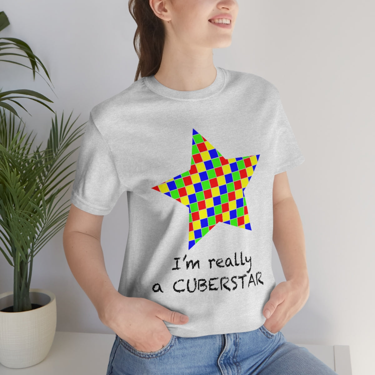 Unisex Jersey Short Sleeve Tee "I'm really a cuberstar"