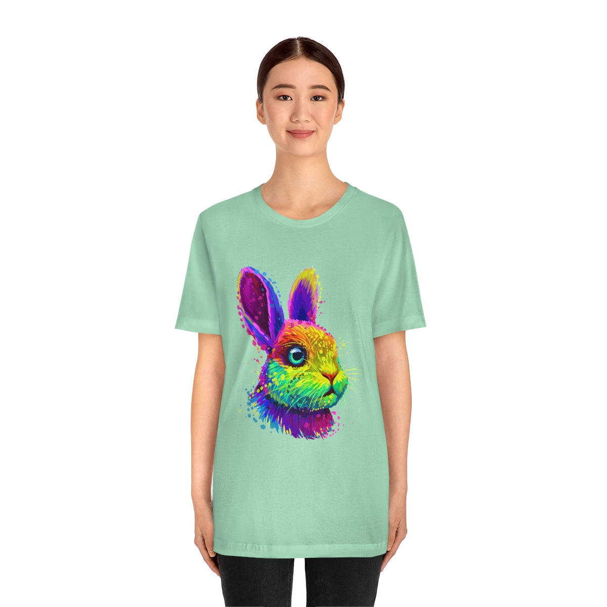 Unisex Jersey Short Sleeve Tee "Abstract colorful little rabbit"
