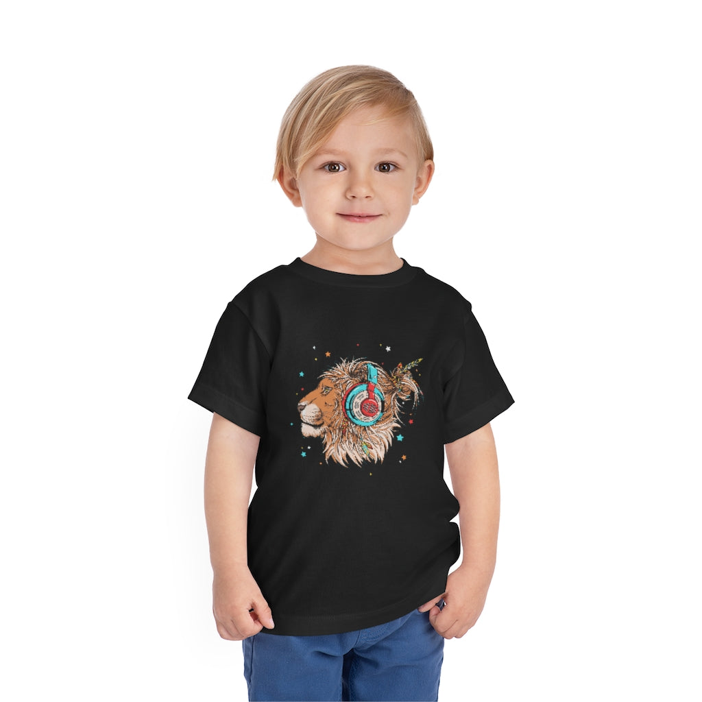 Kids Short Sleeve Tee "Lion & headphones"