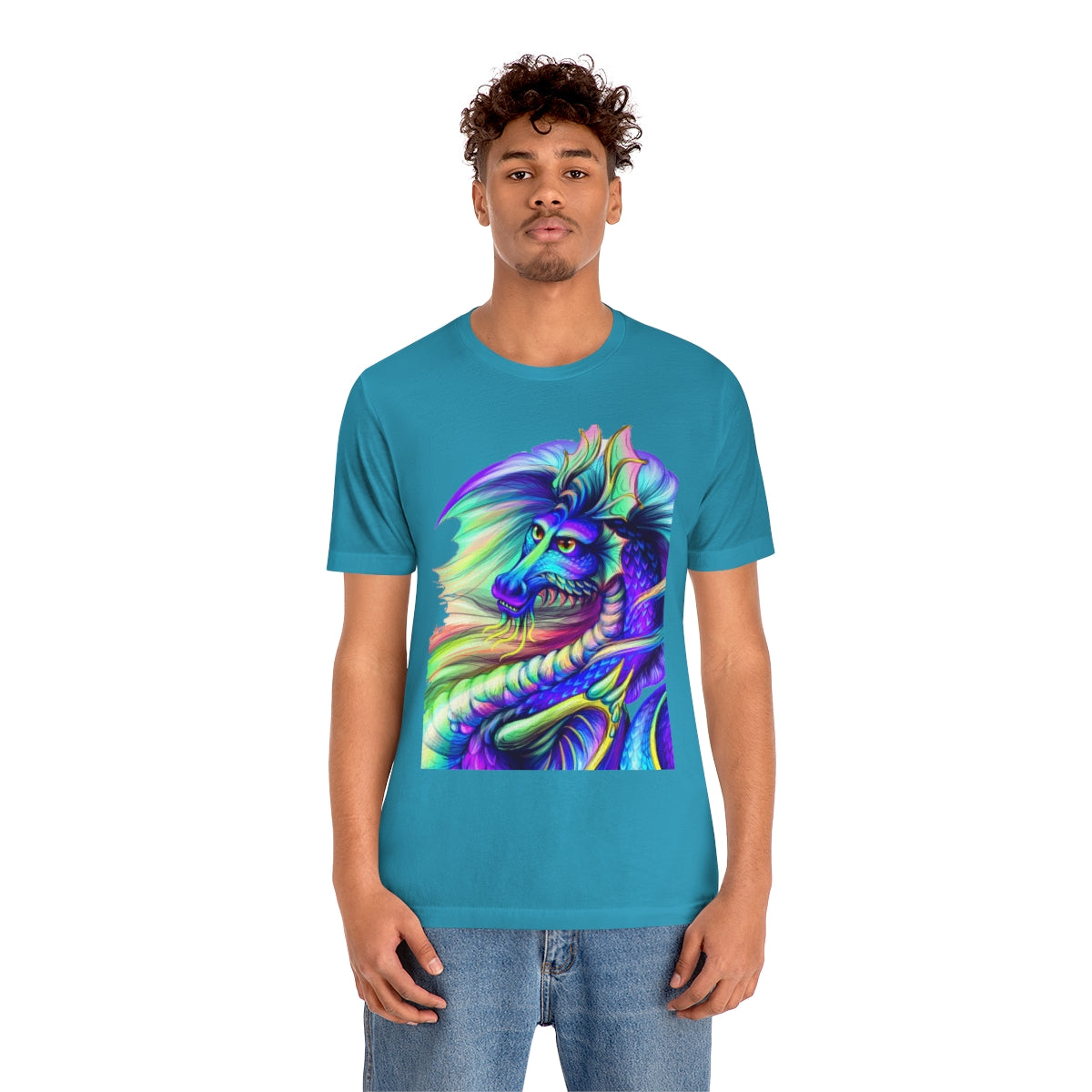 Unisex Jersey Short Sleeve Tee "Multi-colored dragon"