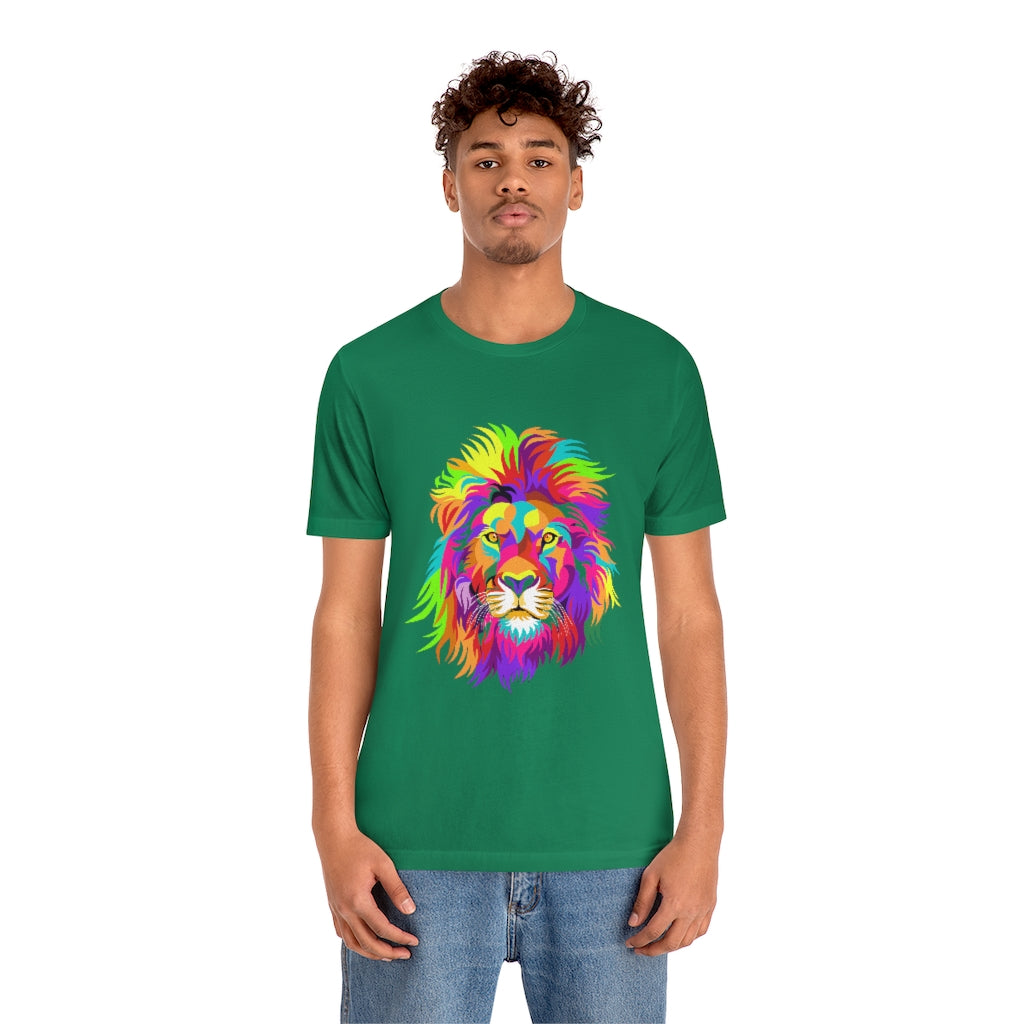 Unisex Jersey Short Sleeve Tee "Colourful lion"