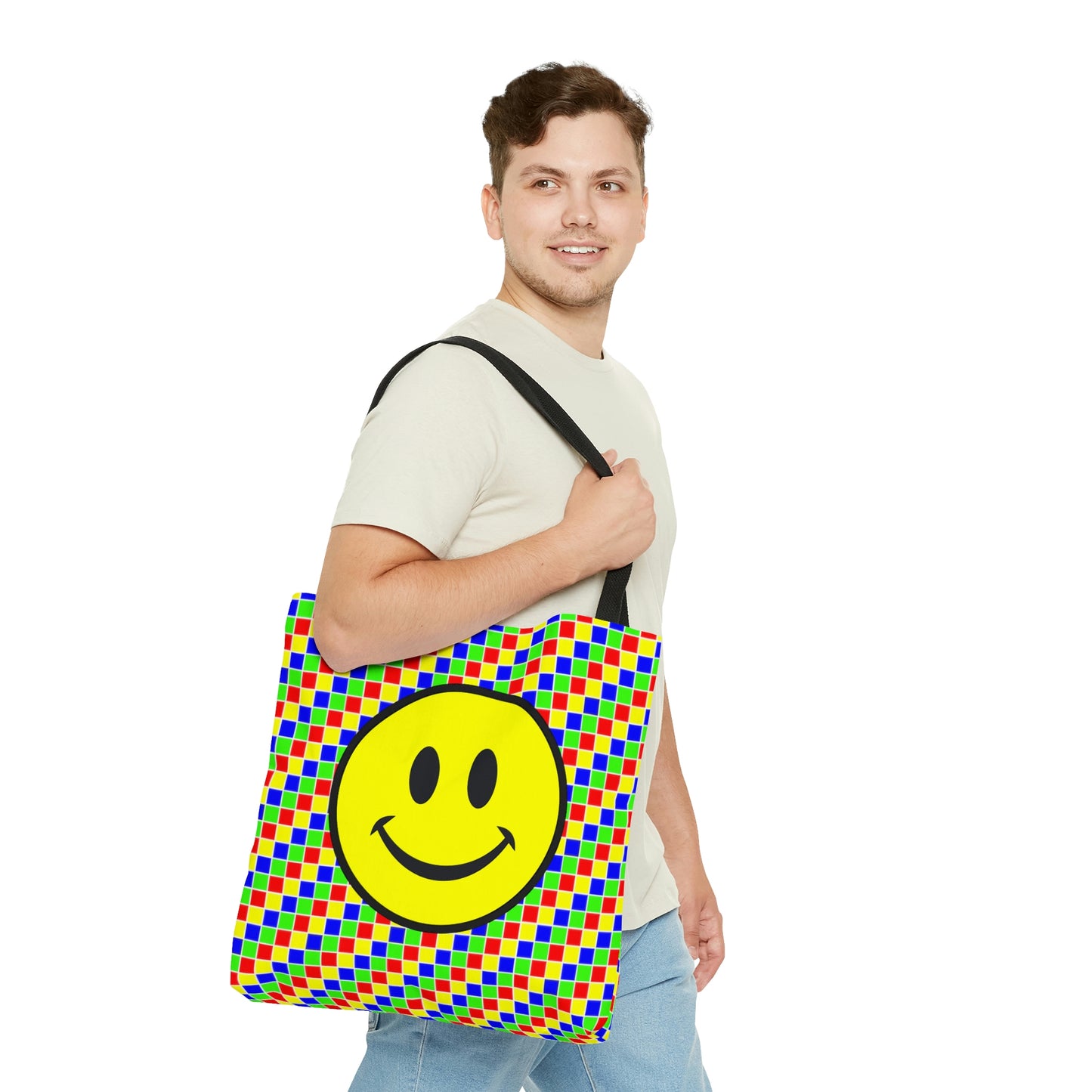 AOP Tote Bag "Smile and mosaic"