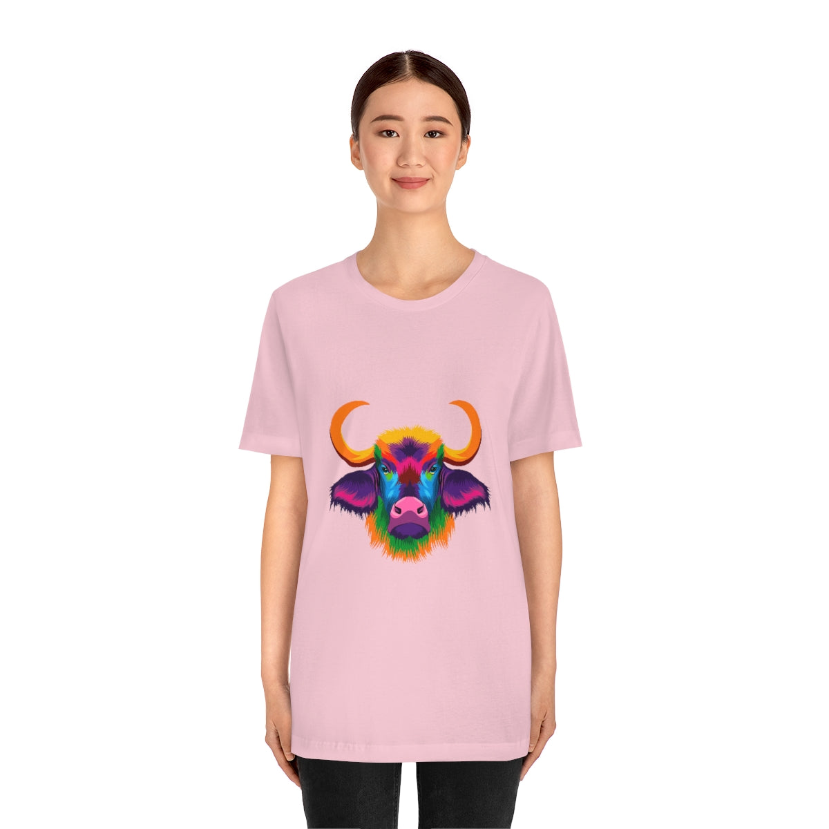 Unisex Jersey Short Sleeve Tee "Abstract colorful bison"