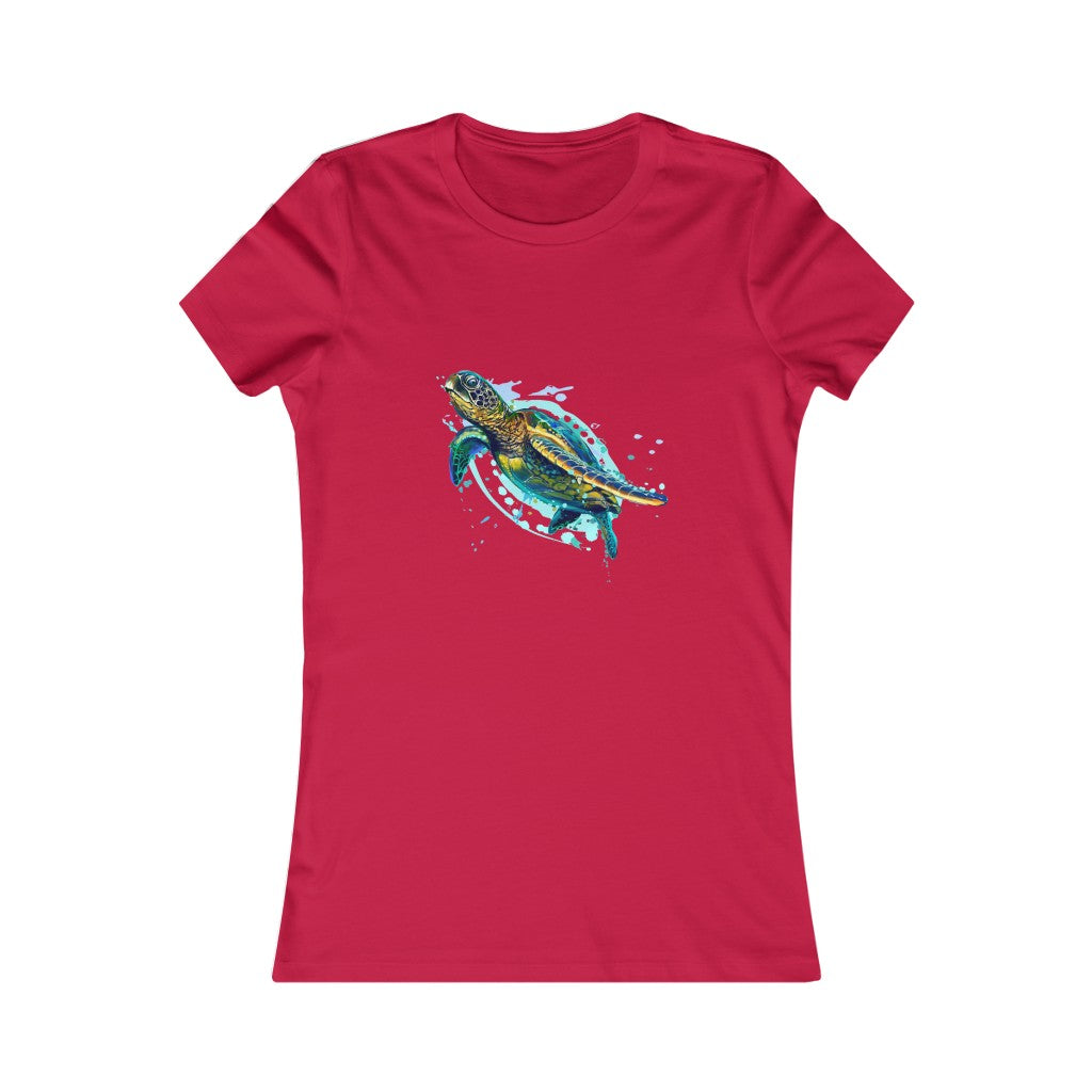 Women's Favorite Tee "Sea colorful turtle"