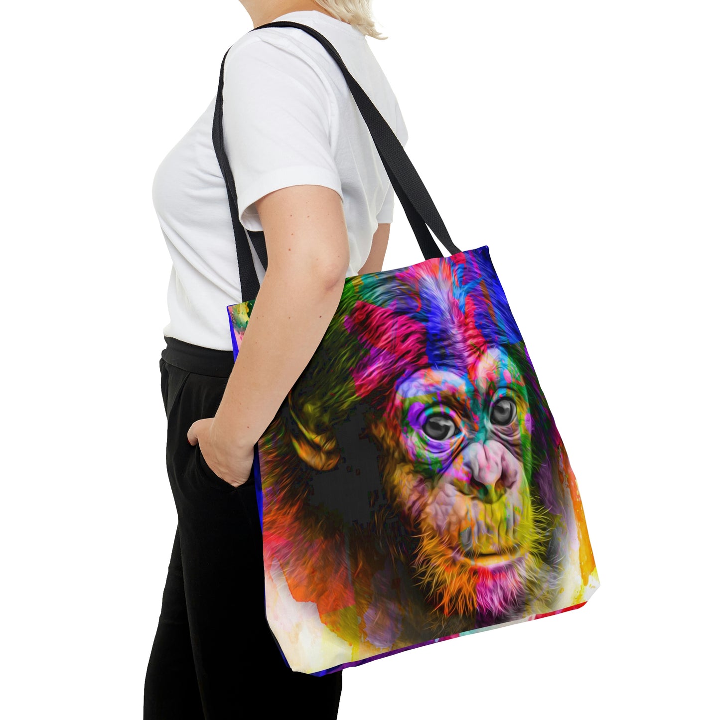 AOP Tote Bag "Monkey color art"