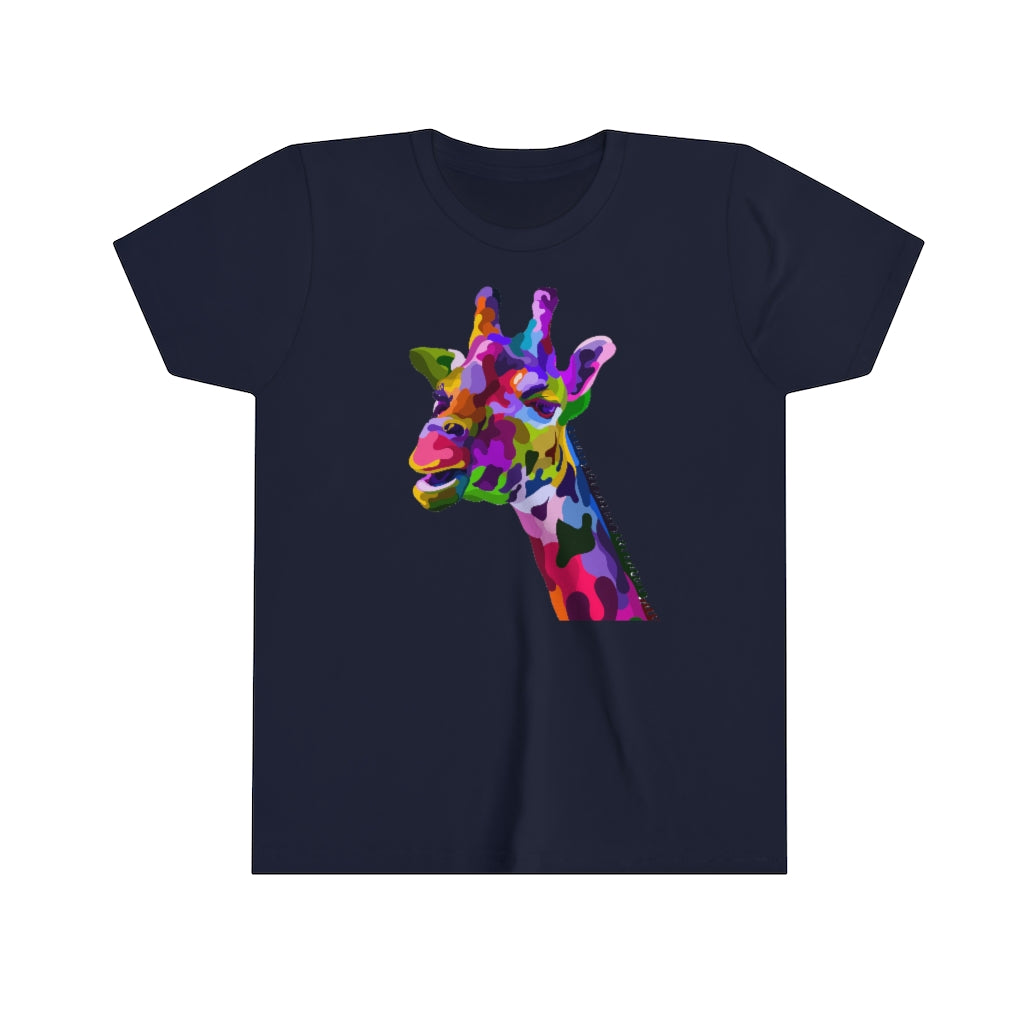 Youth Short Sleeve Tee "Abstract colorful geraffe"