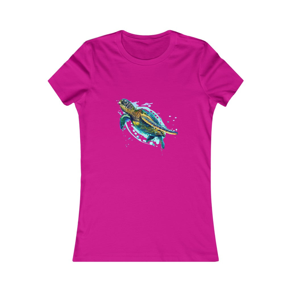 Women's Favorite Tee "Sea colorful turtle"