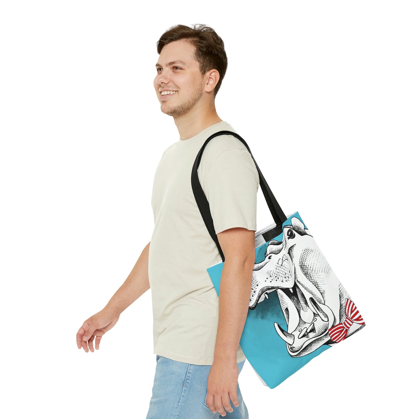 AOP Tote Bag "Hippo"
