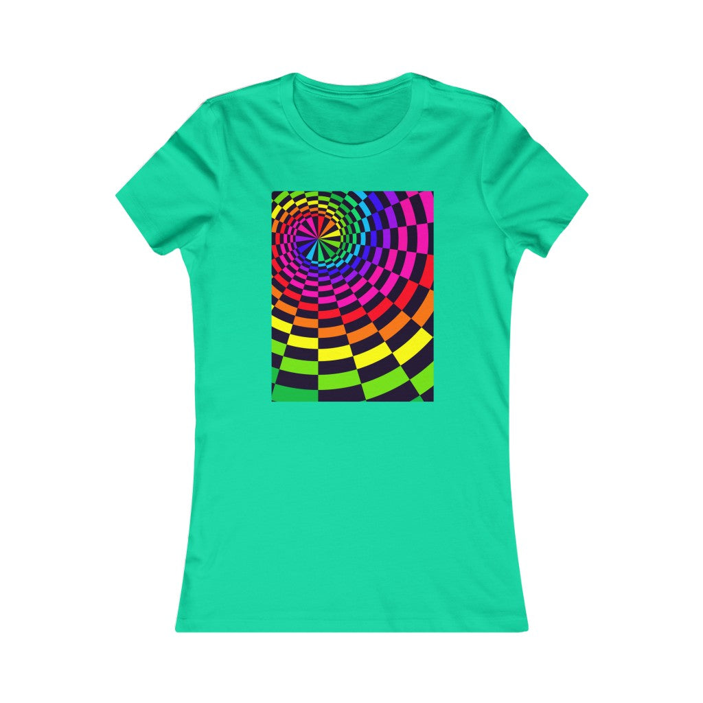 Women's Favorite Tee "Optical illusion Black Spirals of the Rectangles"