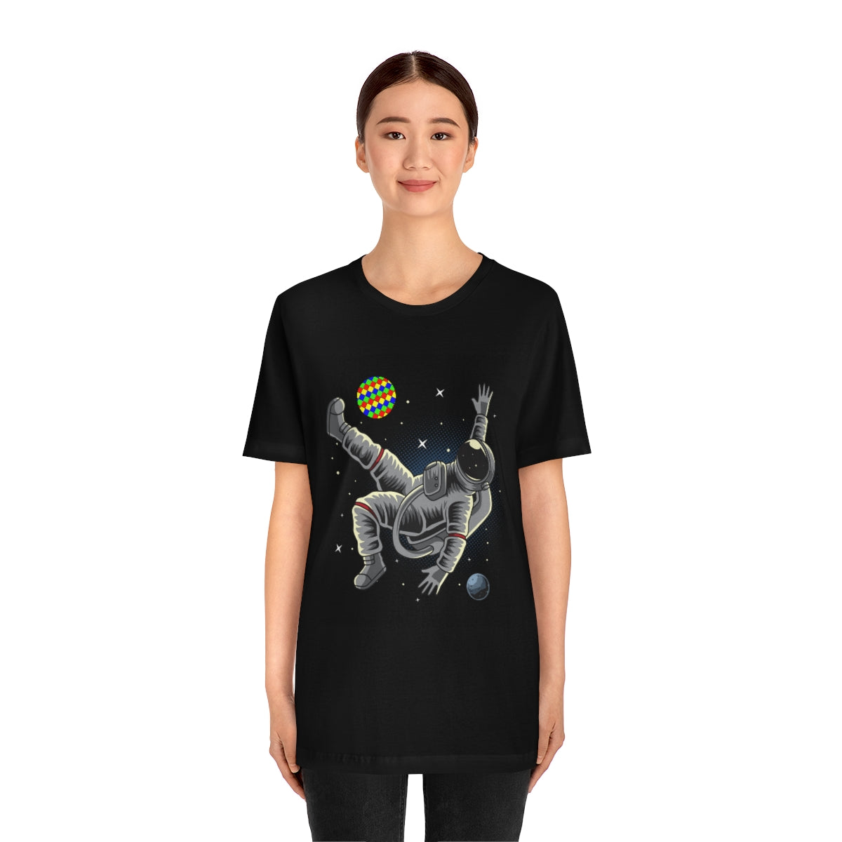 Unisex Jersey Short Sleeve Tee "Astronaut is a soccer player"