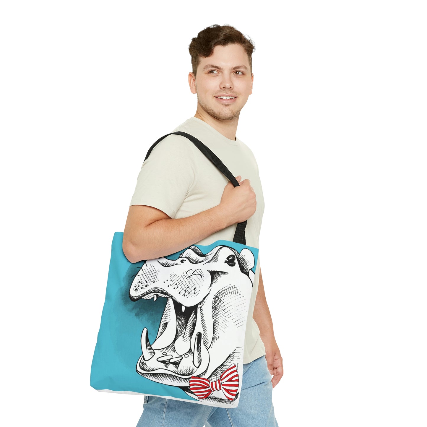 AOP Tote Bag "Hippo"