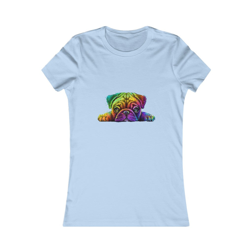 Women's Favorite Tee "Colorful neon Pug"