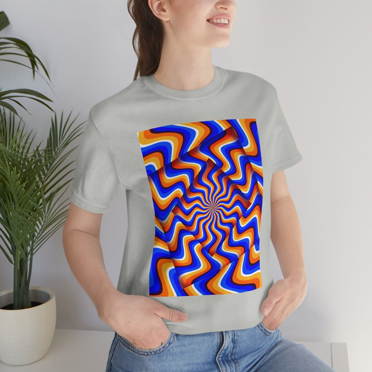 Unisex Jersey Short Sleeve Tee "Optical illusion Abstract turned frames"