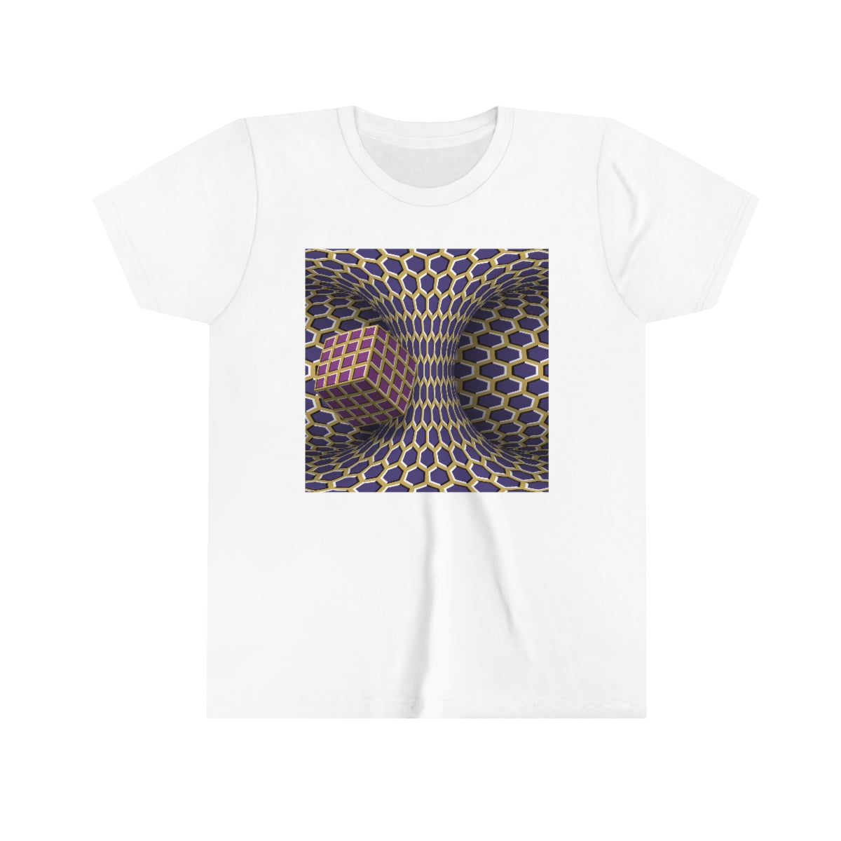 Youth Short Sleeve Tee "Optical illusion Cube"